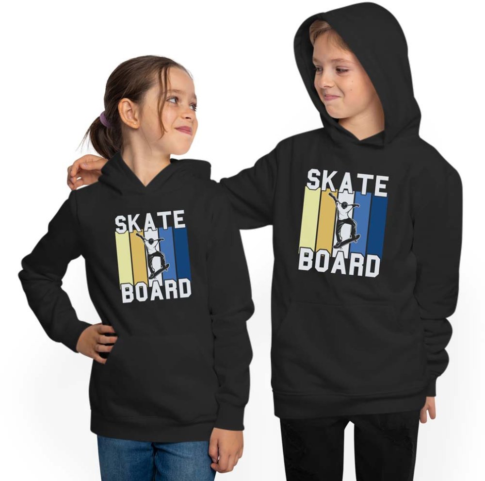 Skate Hoodie Kids Hooded Sweater - Skateboarder i522